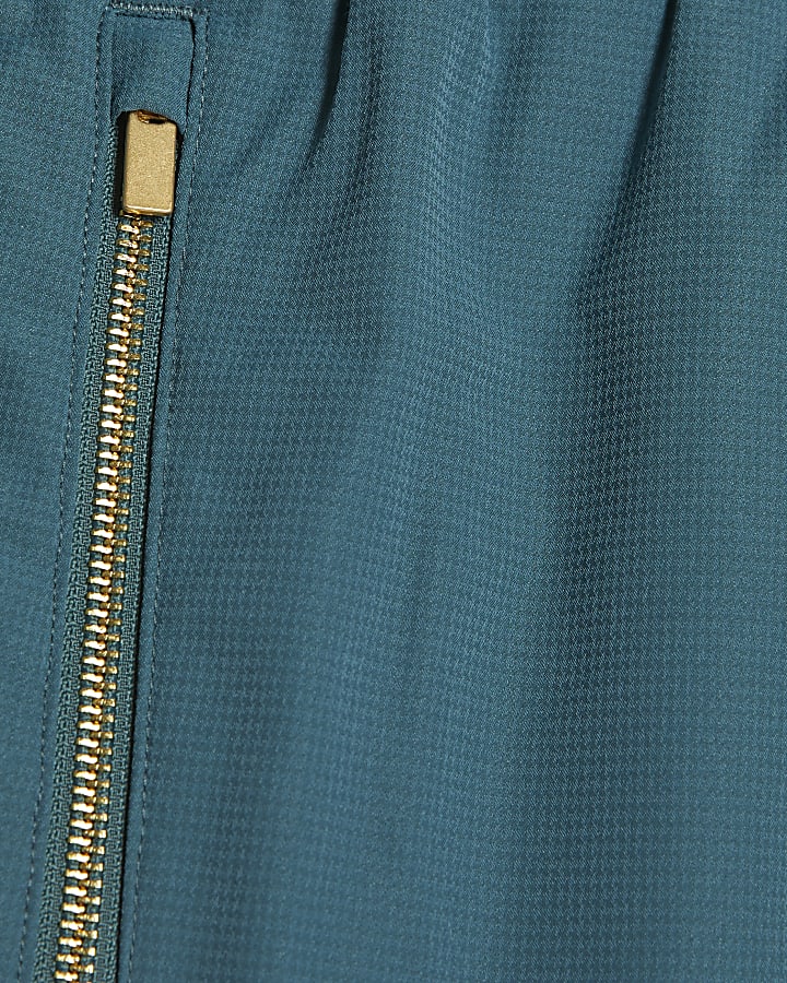 Green Zip Swim Short