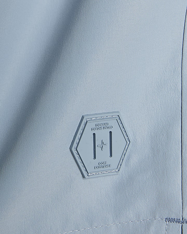 Blue Colour Block Swim Shorts