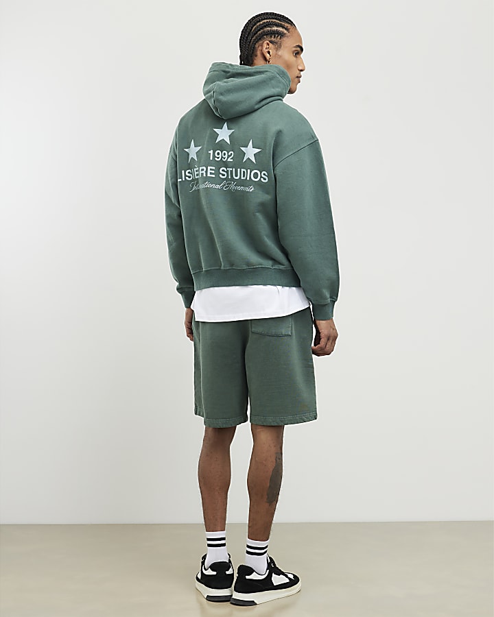 Green Oversized Fit Lisiere Studios Shorts