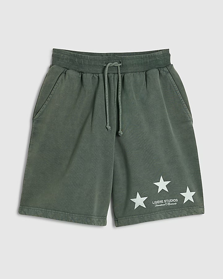 Green Oversized Fit Lisiere Studios Shorts