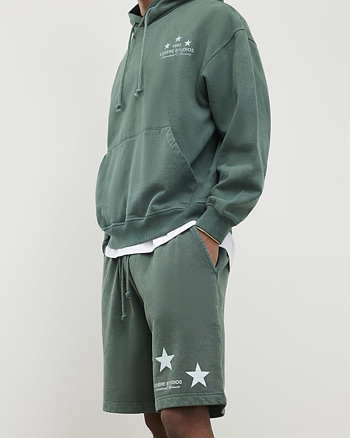 Green Oversized Fit Lisiere Studios Shorts