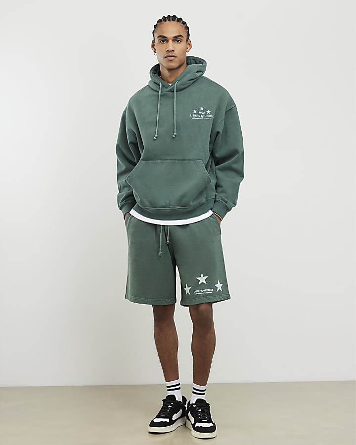 Green Oversized Fit Lisiere Studios Shorts