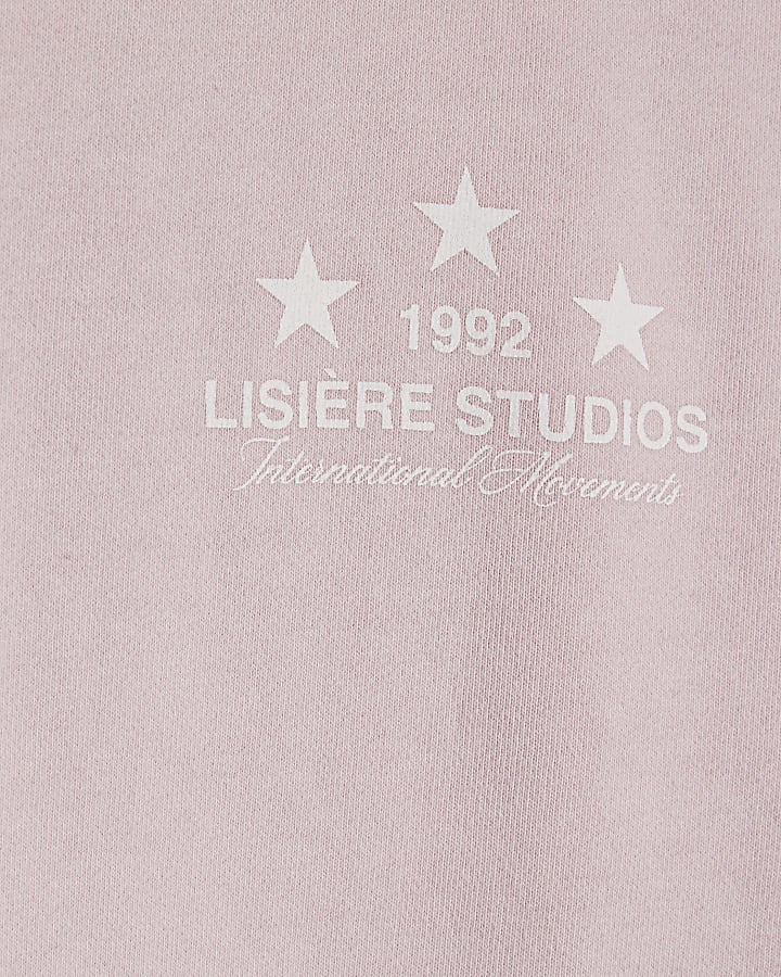 Pink Oversized Fit Lisiere Studios T-Shirt