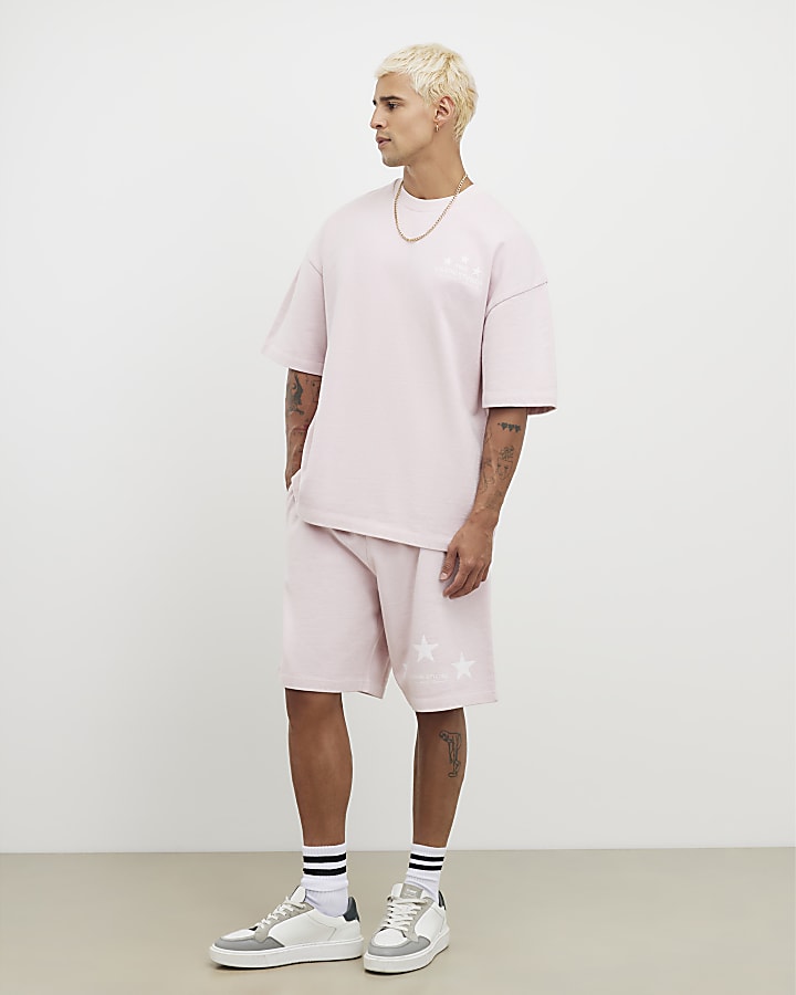Pink Oversized Fit Lisiere Studios T-Shirt