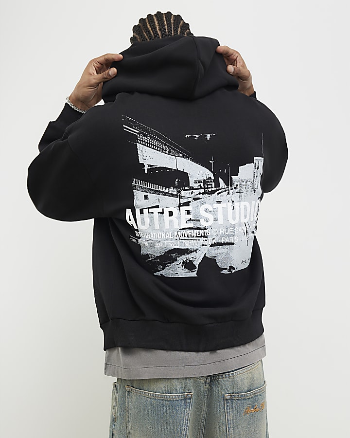 Black Oversized Fit Autre Studios Hoodie