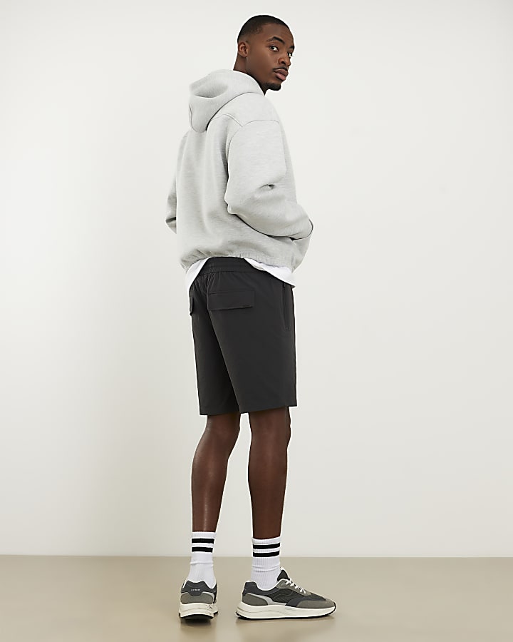 Grey Skinny Fit Pull On Shorts