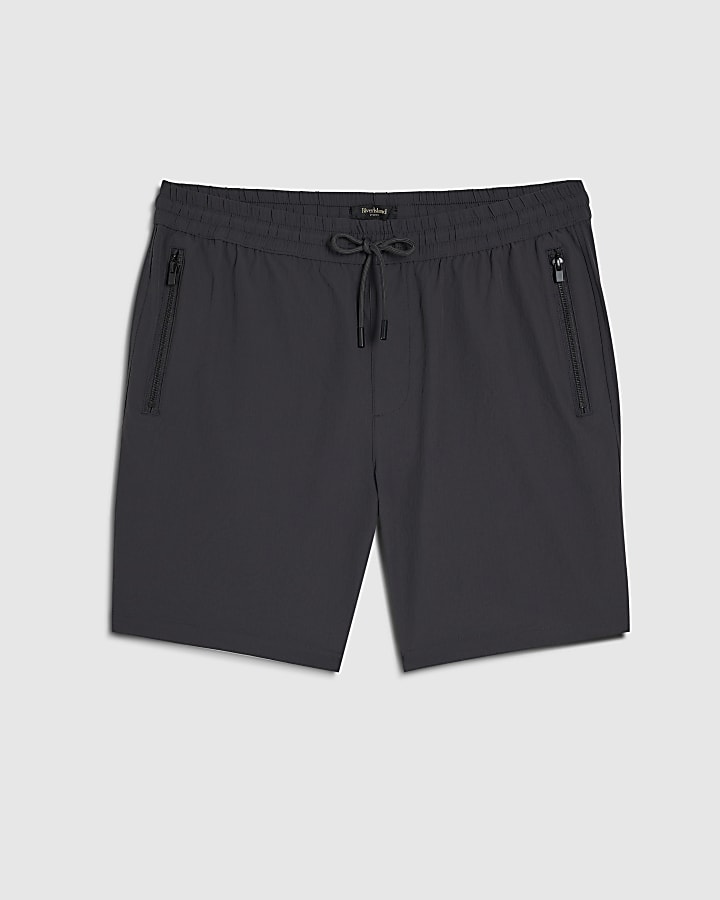 Grey Skinny Fit Pull On Shorts