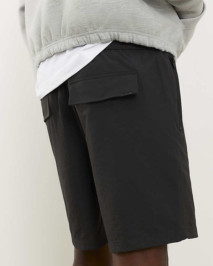 Grey Skinny Fit Pull On Shorts