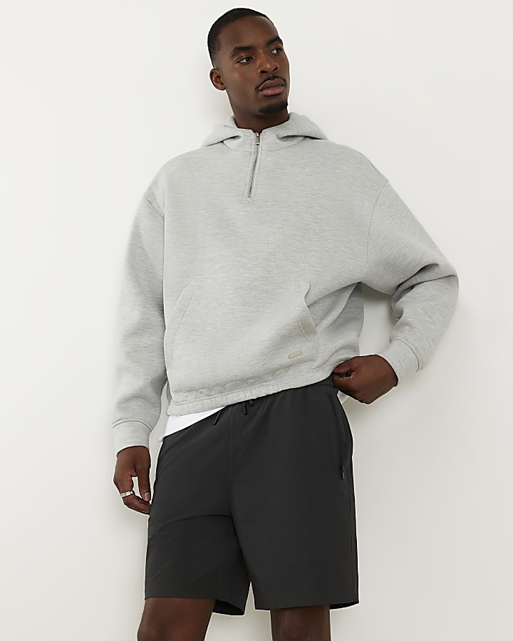 Grey Skinny Fit Pull On Shorts