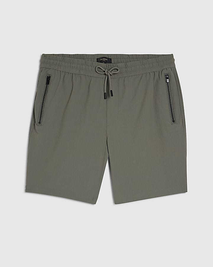 Green Skinny Fit Pull On Shorts