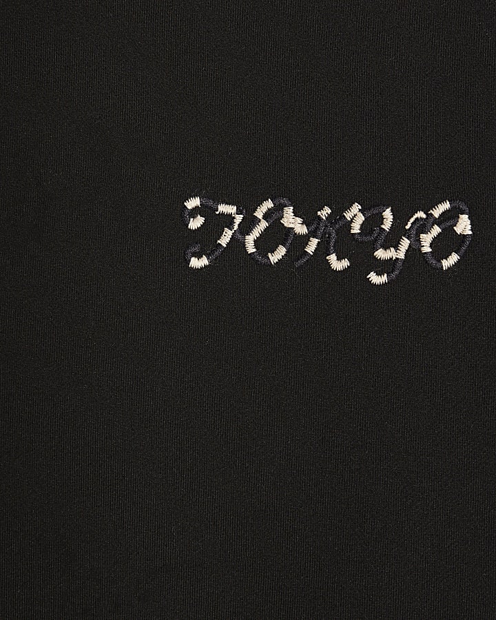 Black Oversized Fit Tokyo Dragon Sweatshirt