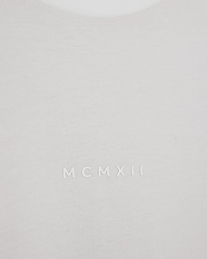 Beige Slim Fit Ombre T-Shirt