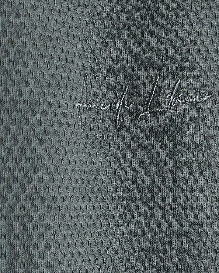 Grey Slim Fit Bubble Joggers