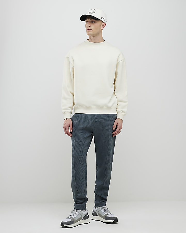 Grey Slim Fit Bubble Joggers