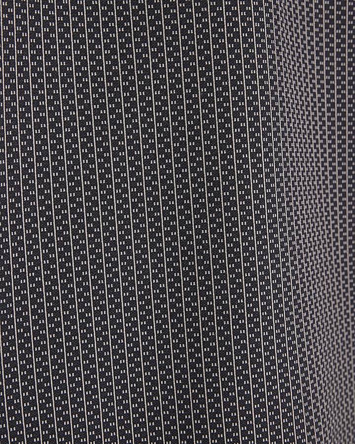 Black Slim Fit Zip Polo Shirt