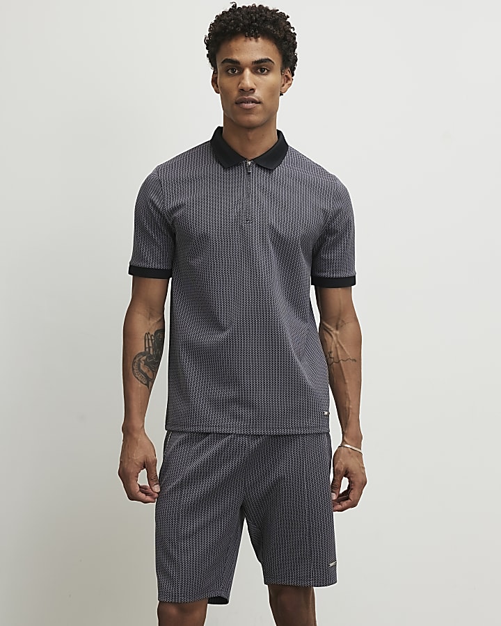 Black Slim Fit Shorts