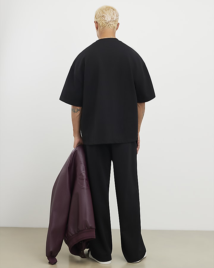 Black Wide Leg Joggers