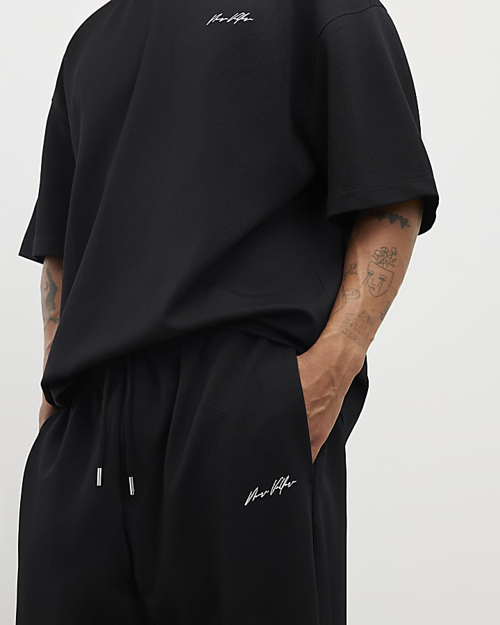 Black Wide Leg Joggers