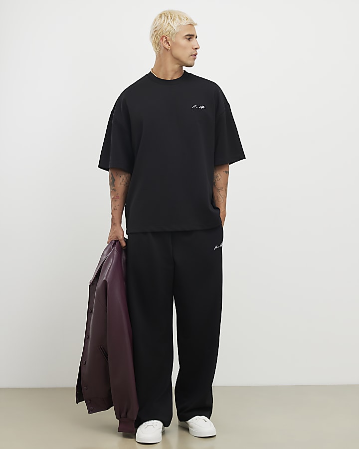 Black Wide Leg Joggers