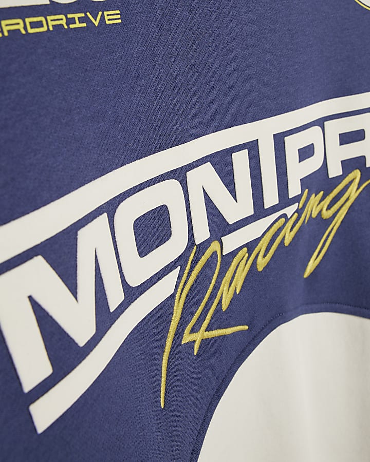 Blue Oversized Fit Mont Prix Sweatshirt