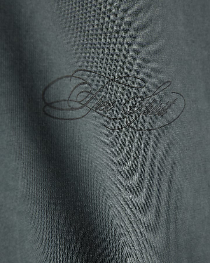 Black Oversized Fit Free Spirit T-Shirt