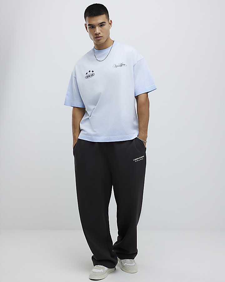 Blue Oversized Fit Common League T-Shirt