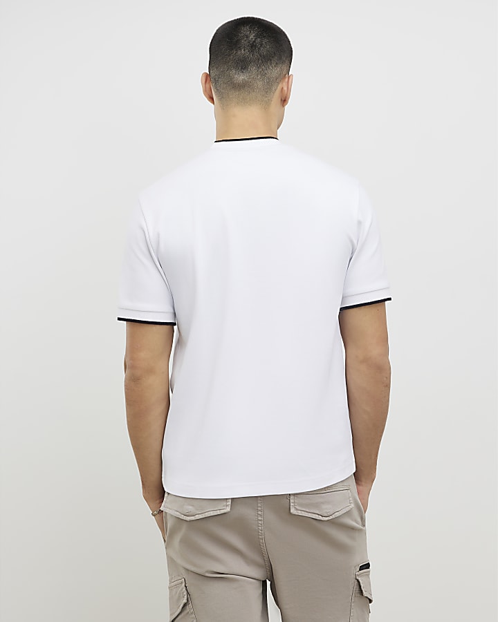 White Slim Fit MCMXII Badge T-Shirt