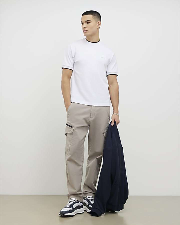 White Slim Fit MCMXII Badge T-Shirt