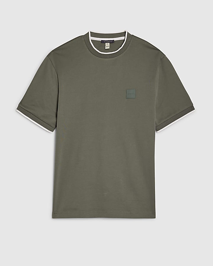Green Slim Fit MCMXII Badge T-Shirt