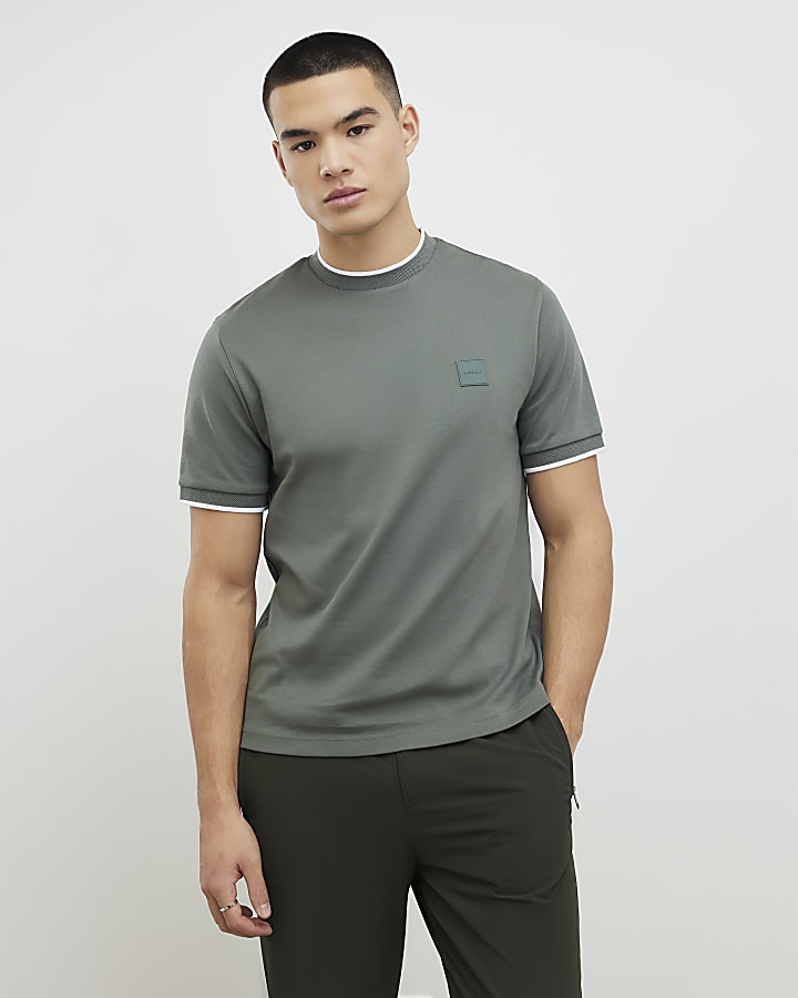 Green Slim Fit MCMXII Badge T-Shirt