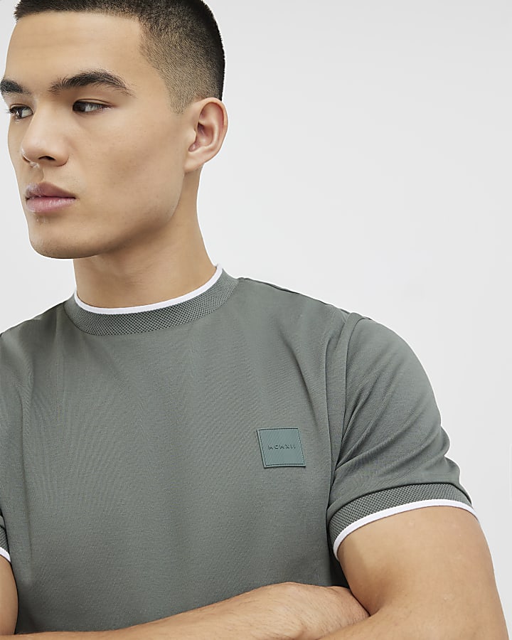 Green Slim Fit MCMXII Badge T-Shirt