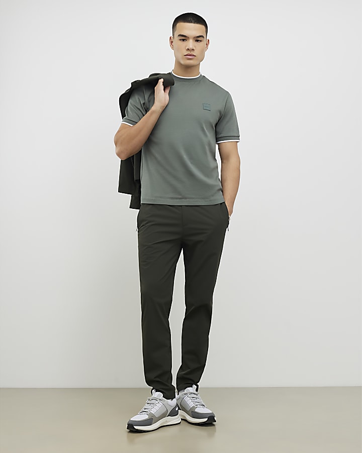 Green Slim Fit MCMXII Badge T-Shirt