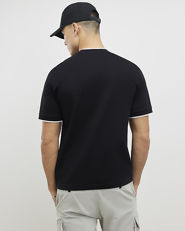 Black Slim Fit MCMXII Badge T-Shirt
