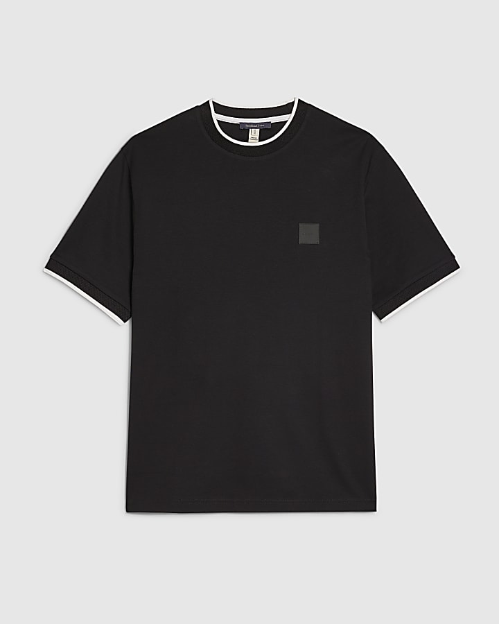 Black Slim Fit MCMXII Badge T-Shirt