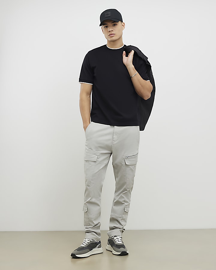 Black Slim Fit MCMXII Badge T-Shirt