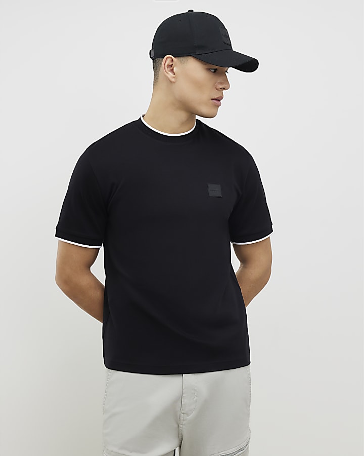 Black Slim Fit MCMXII Badge T-Shirt