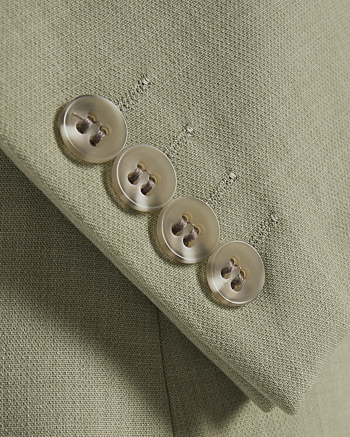 Green Skinny Fit Stretch Suit Jacket