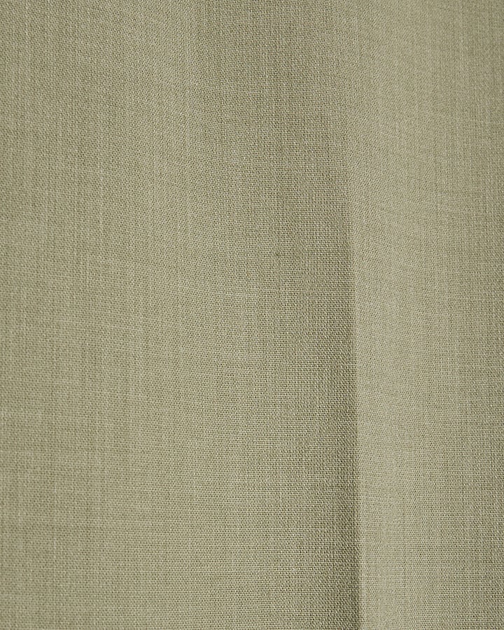 Green Skinny Fit Suit Trousers