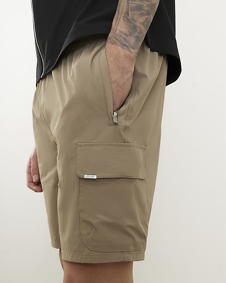 Stone Skinny Fit Cargo Shorts