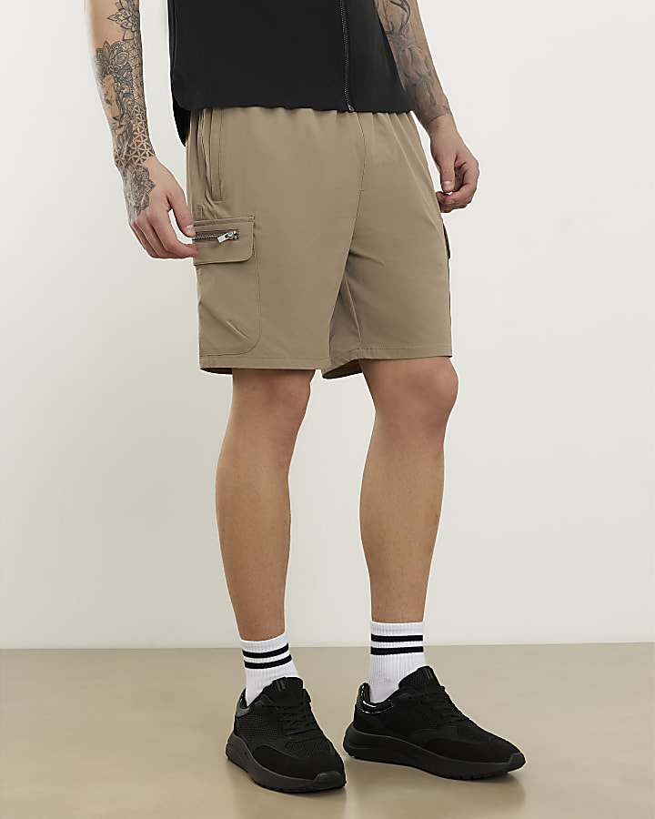Stone Skinny Fit Cargo Shorts