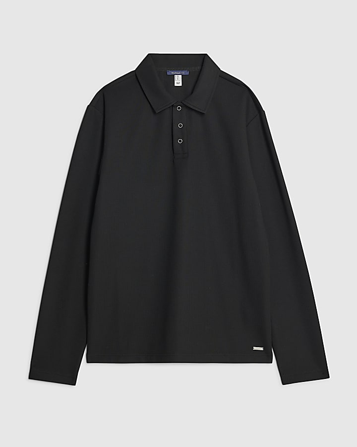 Black Muscle Fit Polo Shirt