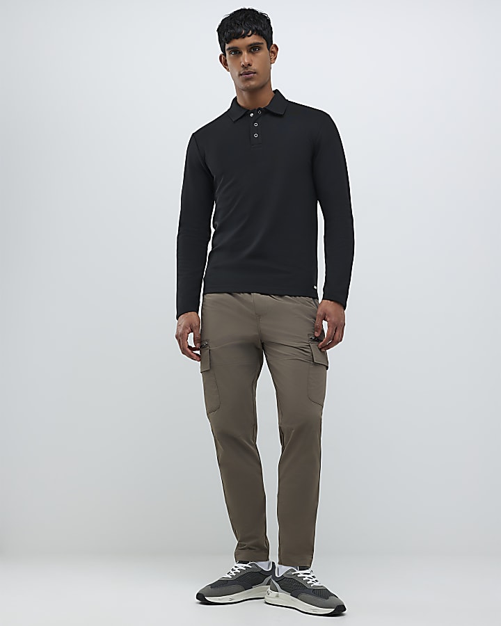 Black Muscle Fit Polo Shirt