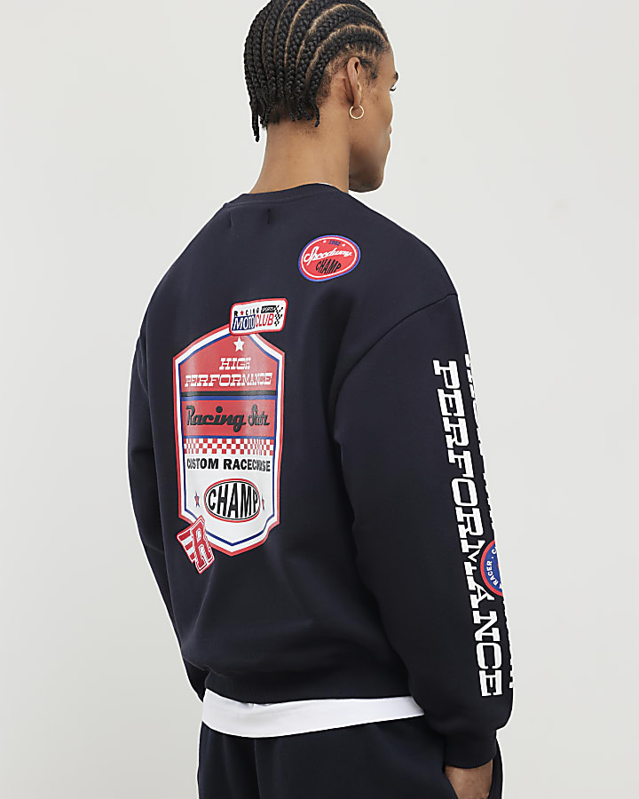 Black High Performance Badges Sweatshirt