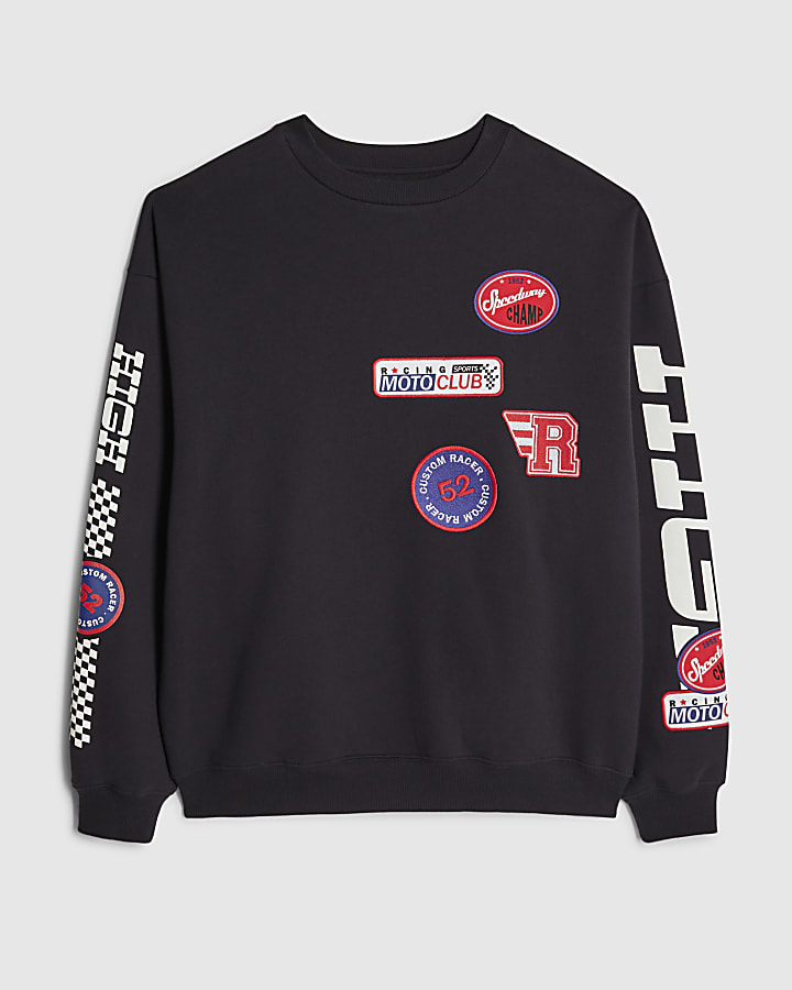 Black High Performance Badges Sweatshirt