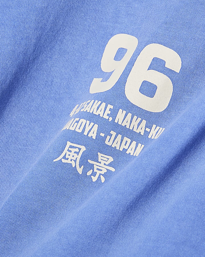 Blue Oversized Fit Nagoya 96 T-Shirt