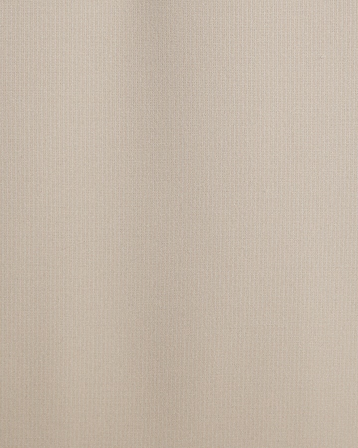 Beige Muscle Fit Polo Shirt