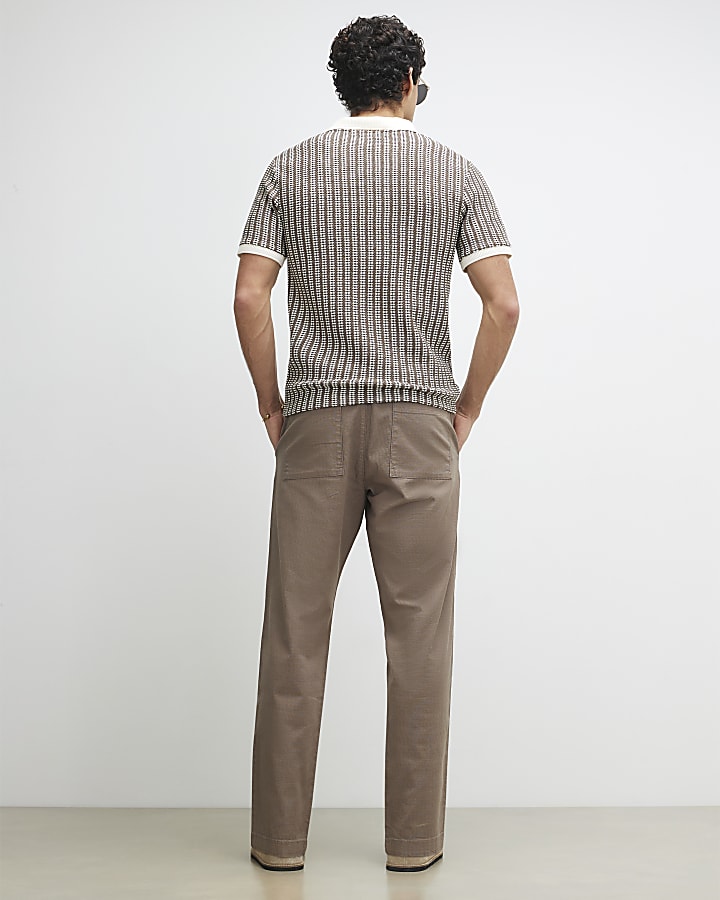 Brown Slim Fit Joggers