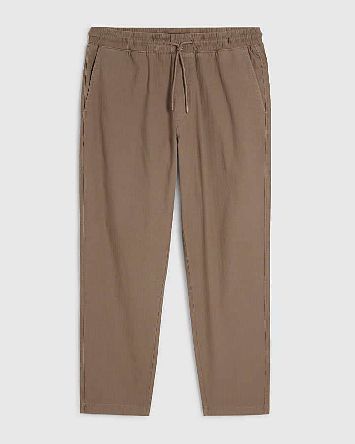Brown Slim Fit Joggers