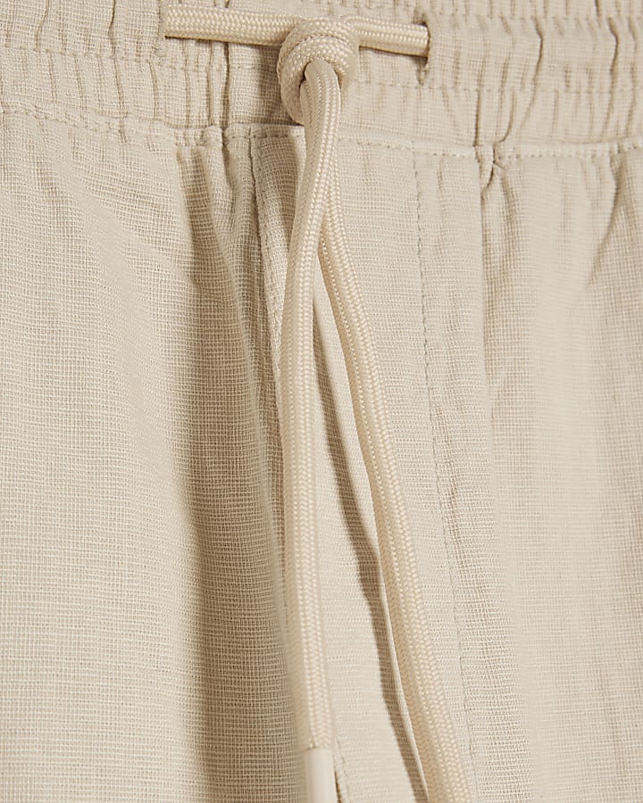 Cream Slim Fit Joggers