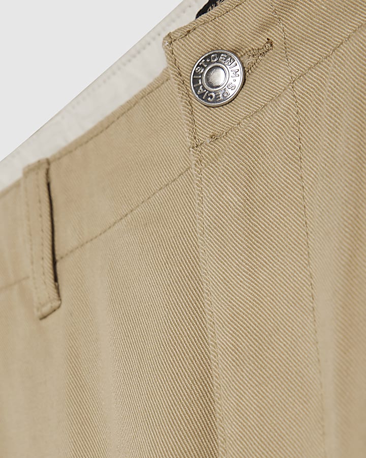 Beige Relaxed Fit Trousers
